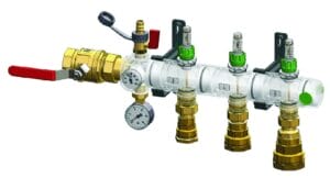 Verteiler Tiefenbohrung und Erdkollektor